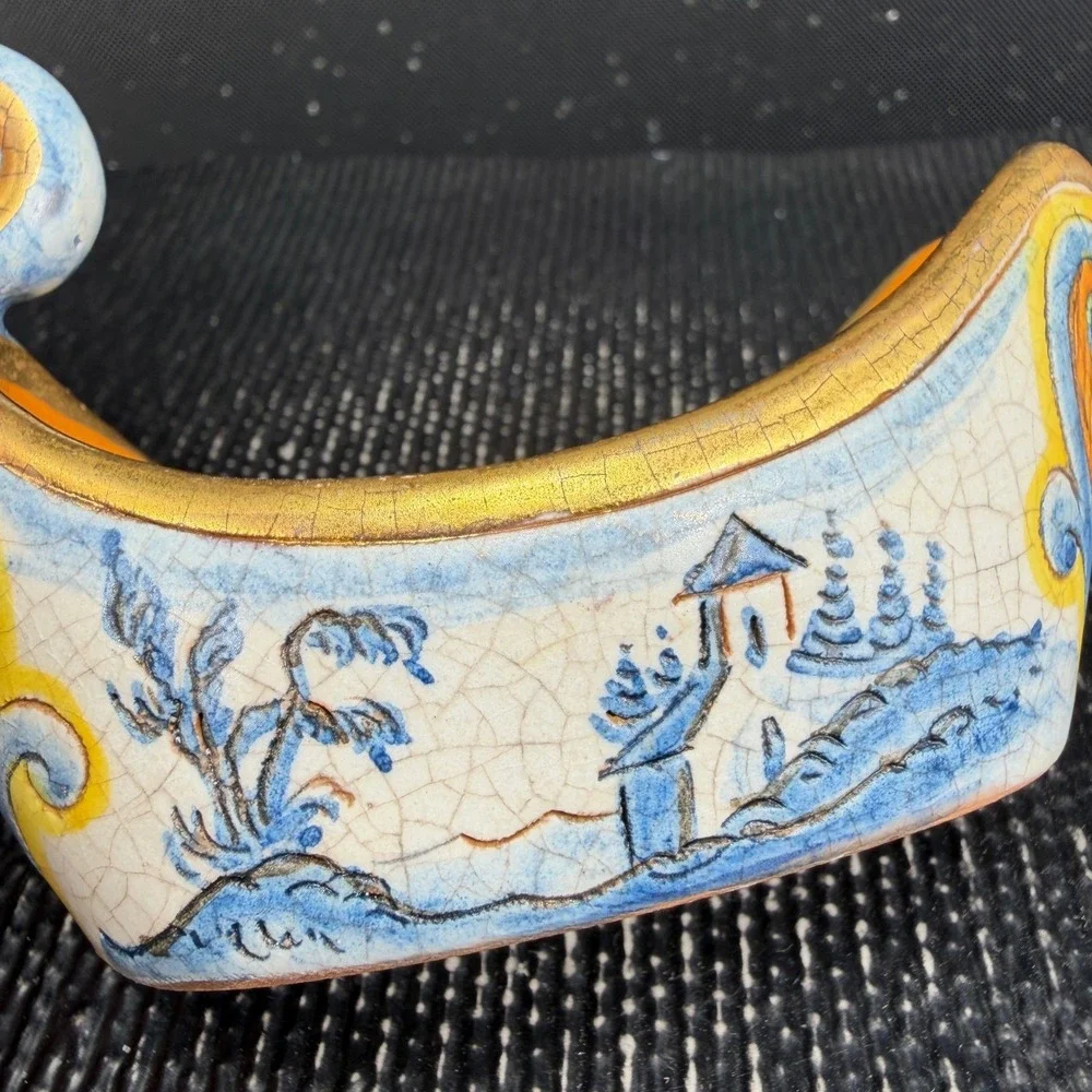 Veneto Flair 1976 Italian Ceramic Gondola Candle Holder Limited Edition 471/7500